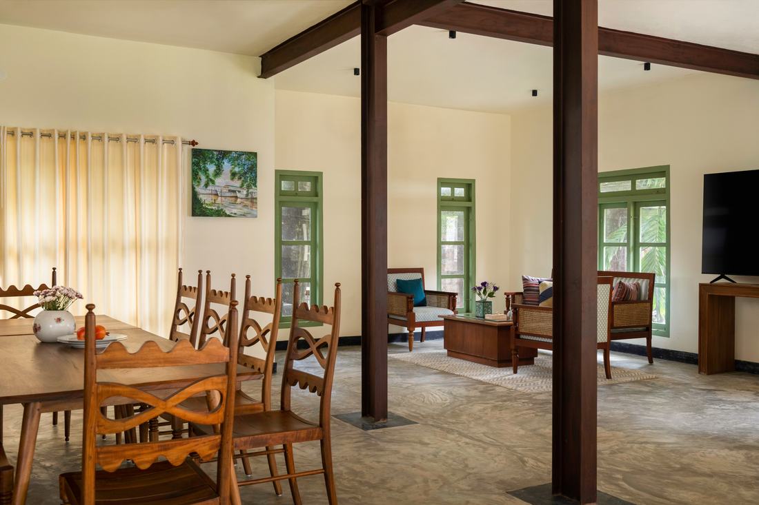 Open-plan dining space inside Anchor Villa
